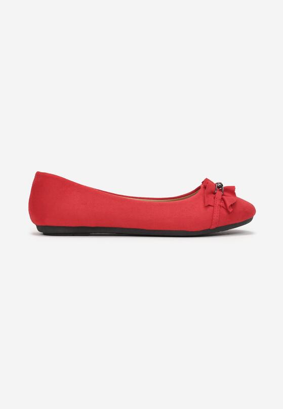 Piros Balerina lapossarkú cipő 3