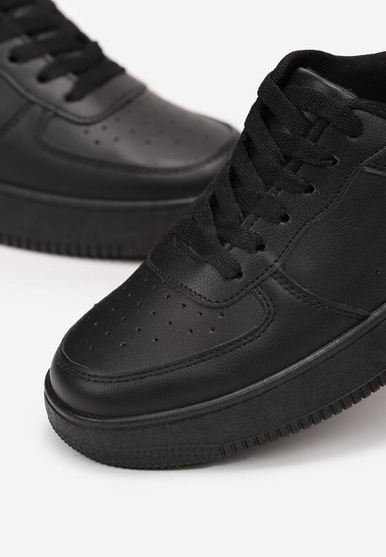 Czarne Sneakersy na Platformie Zerassa 5
