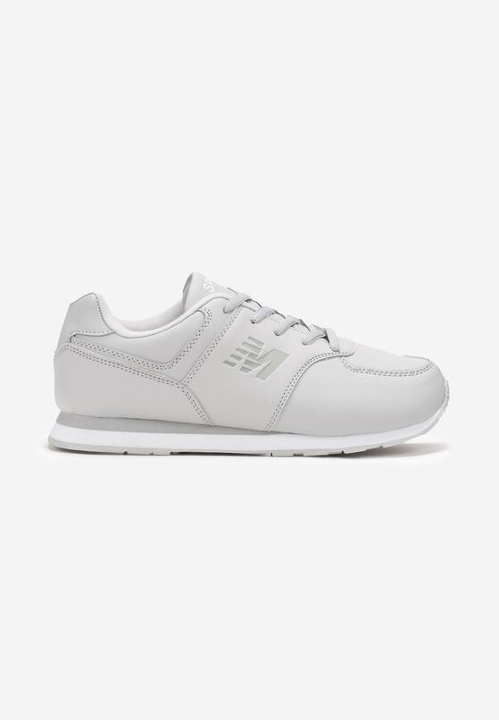 Szare Sznurowane Buty Sportowe z Cholewką przed Kostkę Adotia 1