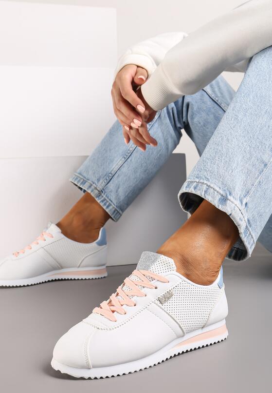 Białe Sneakersy Sznurowane Atheleta 2