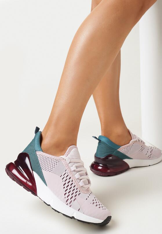 Pantofi sport Verde cu roz 2