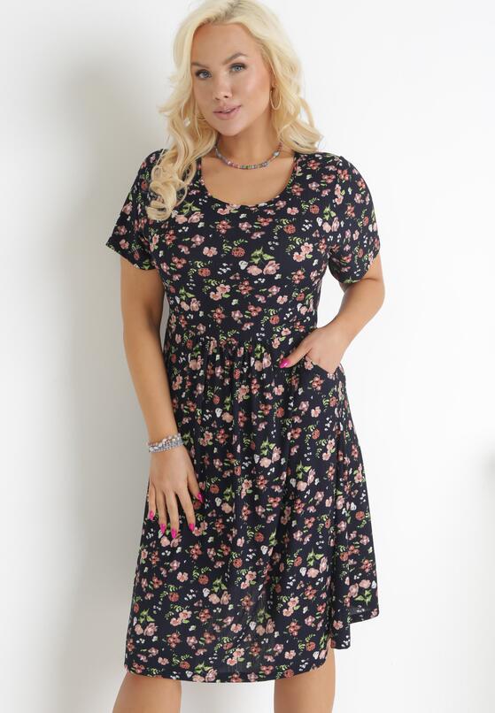 Rochie Bleumarin cu bej 1