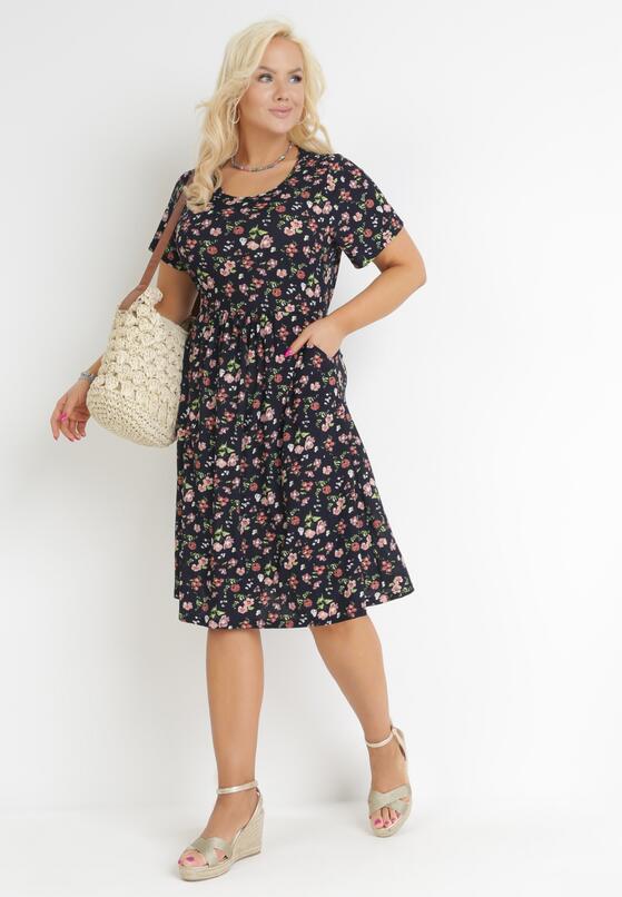 Rochie Bleumarin cu bej 2