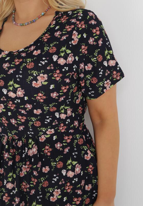 Rochie Bleumarin cu bej 5