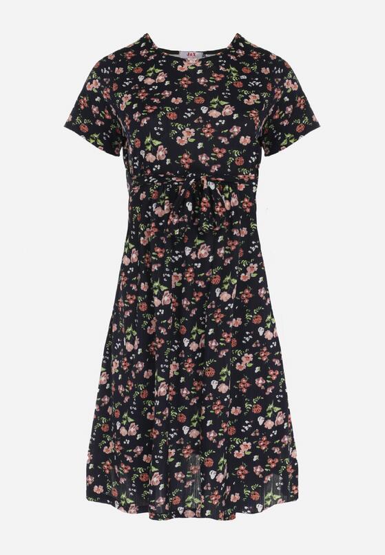 Rochie Bleumarin cu bej 6