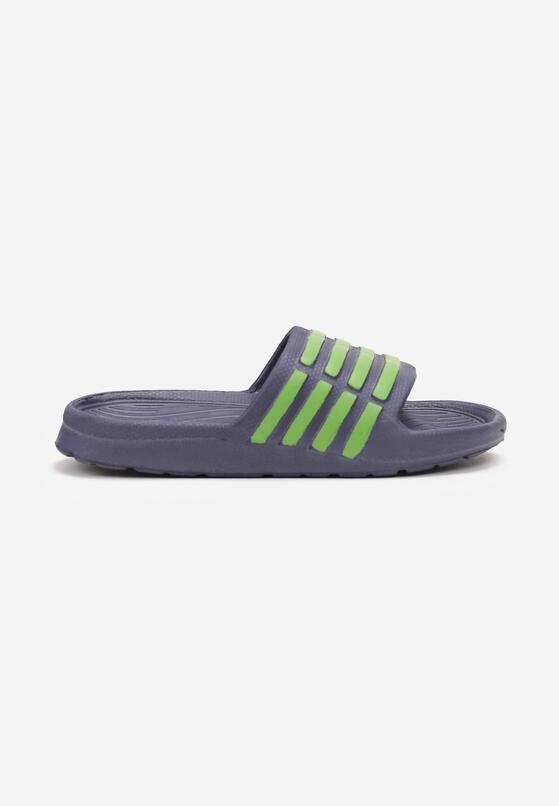 Papuci Bleumarin cu verde 1