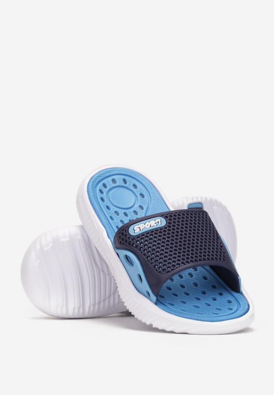 Papuci Bleumarin cu albastru 2