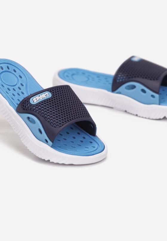 Papuci Bleumarin cu albastru 3