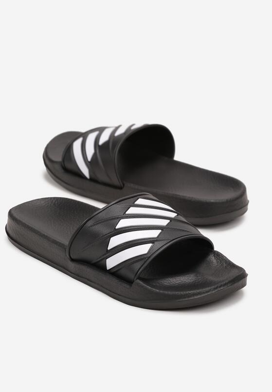 Papuci Negru cu alb 2