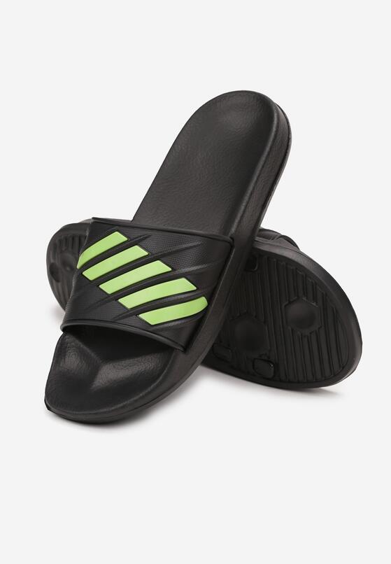 Papuci Negru cu verde 2