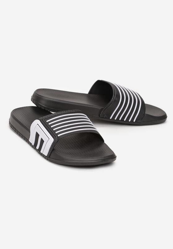 Papuci Negru cu alb 2