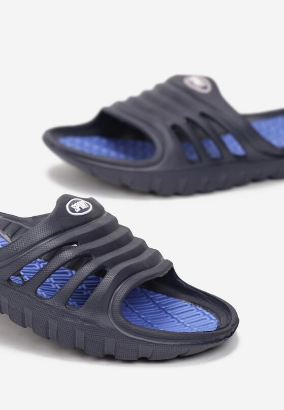 Papuci Bleumarin cu albastru 3
