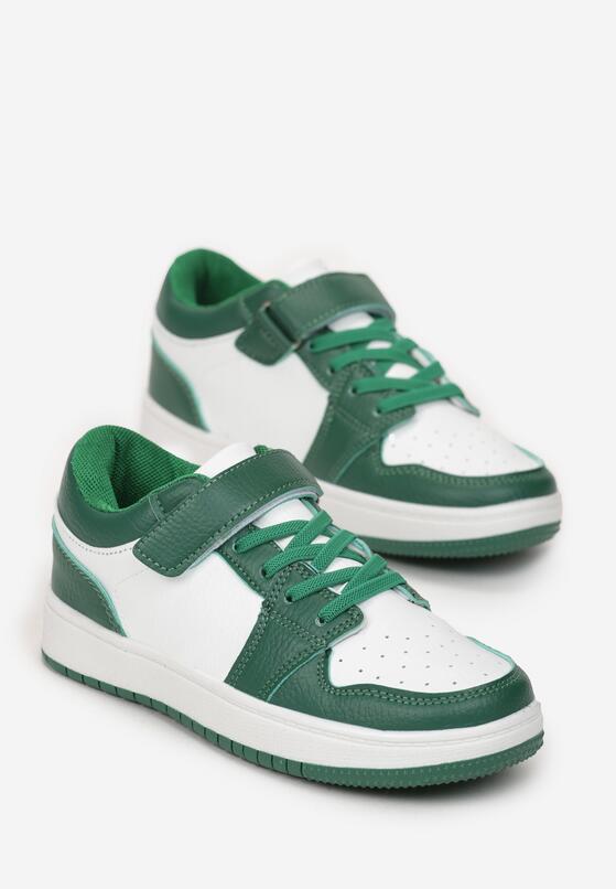 Pantofi sport Alb cu verde 2