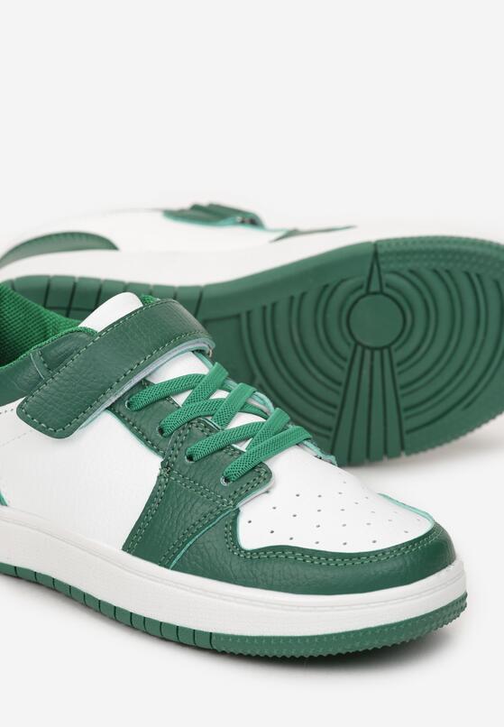 Pantofi sport Alb cu verde 3