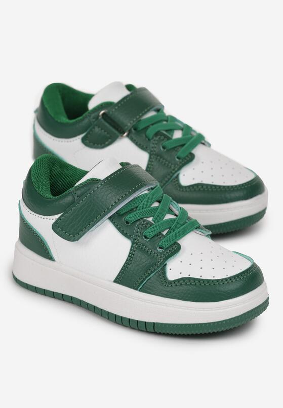 Pantofi sport Alb cu verde 2
