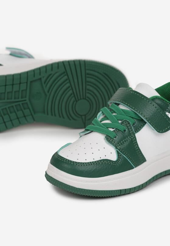 Pantofi sport Alb cu verde 3