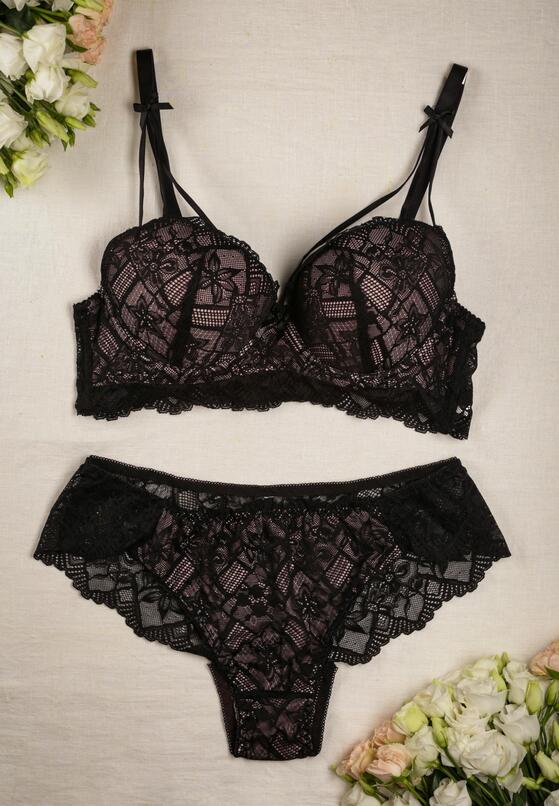Compleu Roz cu negru 1