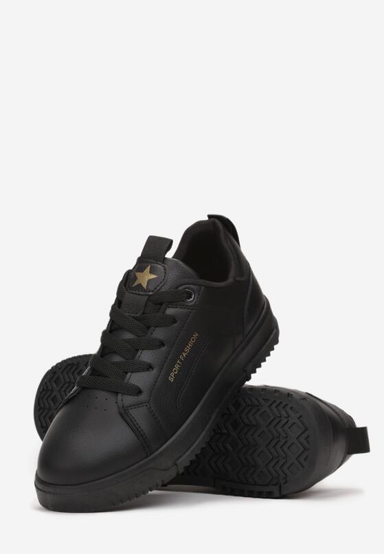 Czarne Buty Sportowe Sznurowane przed Kostkę Amaranti 4
