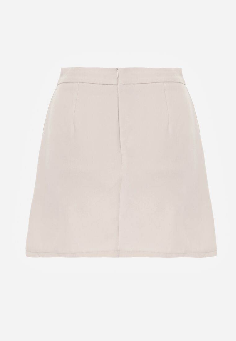 Beżowe Szorty Imitujące Spódnicę z Agrafkami Josellin 7