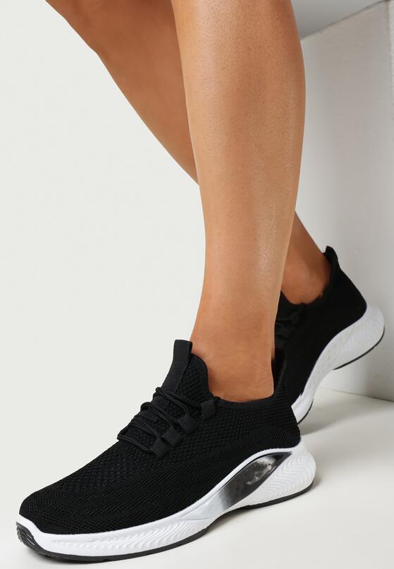 Czarne Buty Sportowe z Elastyczną Cholewką Askya 2
