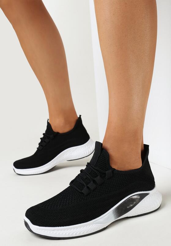 Czarne Buty Sportowe z Elastyczną Cholewką Askya 1