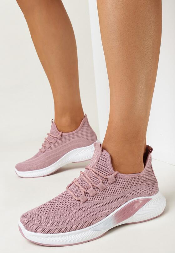 Różowe Buty Sportowe z Elastyczną Cholewką Askya 2