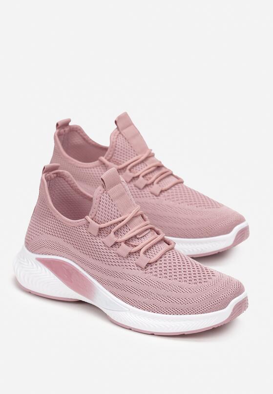 Różowe Buty Sportowe z Elastyczną Cholewką Askya 4