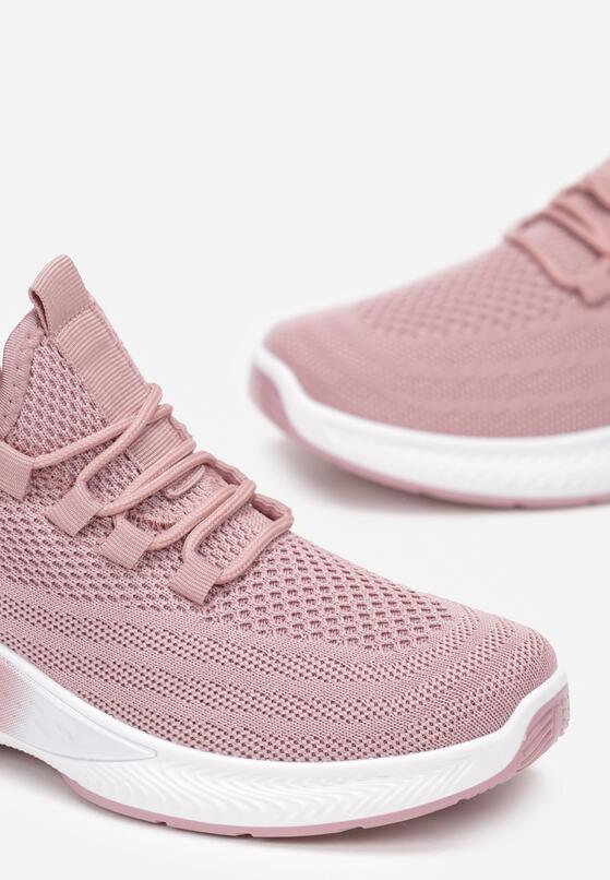Różowe Buty Sportowe z Elastyczną Cholewką Askya 5