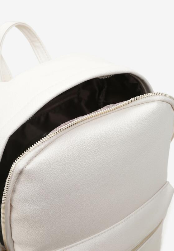 Biały Miejski Plecak z Imitacji Skóry Devria 3