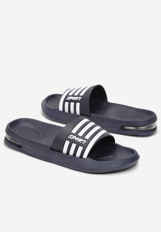 Papuci Albastru cu alb 2