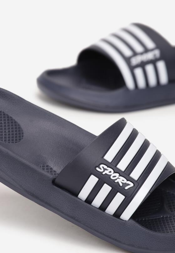 Papuci Albastru cu alb 3