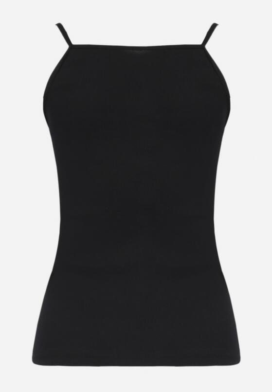 Czarny 2-pack Topy Bawełniane z Delikatną Koronką Jasci 7