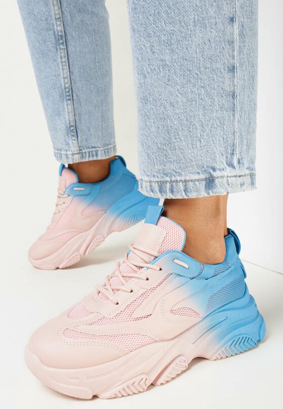 Sneakers Albastru cu roz 1