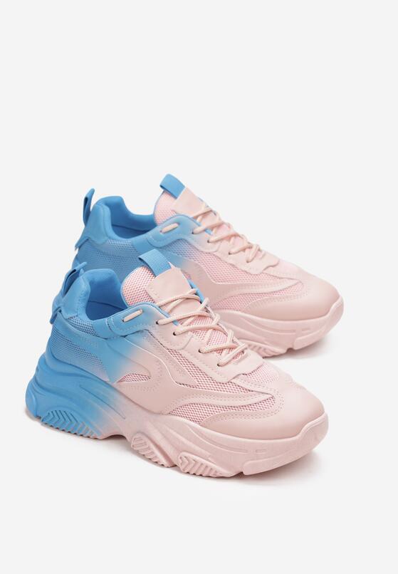 Sneakers Albastru cu roz 4