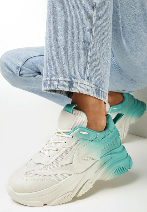 Sneakers Verde cu bej 1