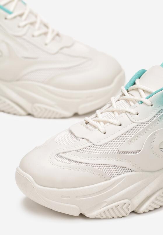 Sneakers Verde cu bej 5
