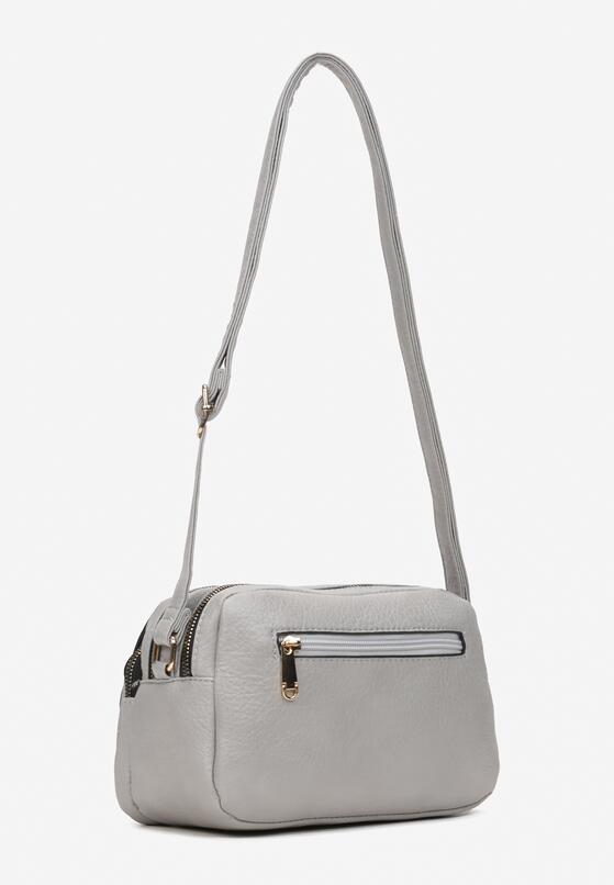 Szara Torebka na Ramię z Regulowanym Paskiem i Magnetyczną Klapą Opheri 2
