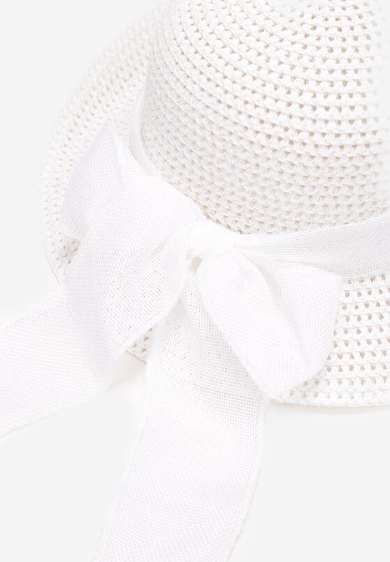 Biały Pleciony Kapelusz z Kokardką Esmena 2