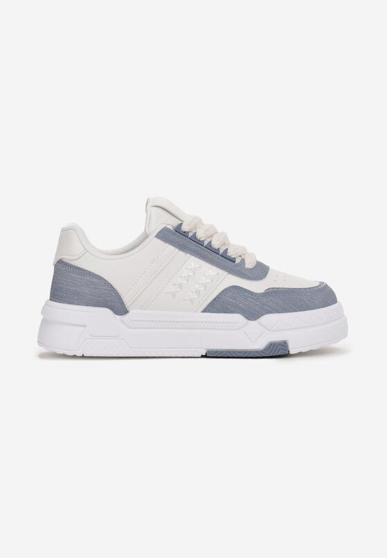 Niebieskie Sneakersy na Grubej Podeszwie z Przeszyciami Kamiya 3