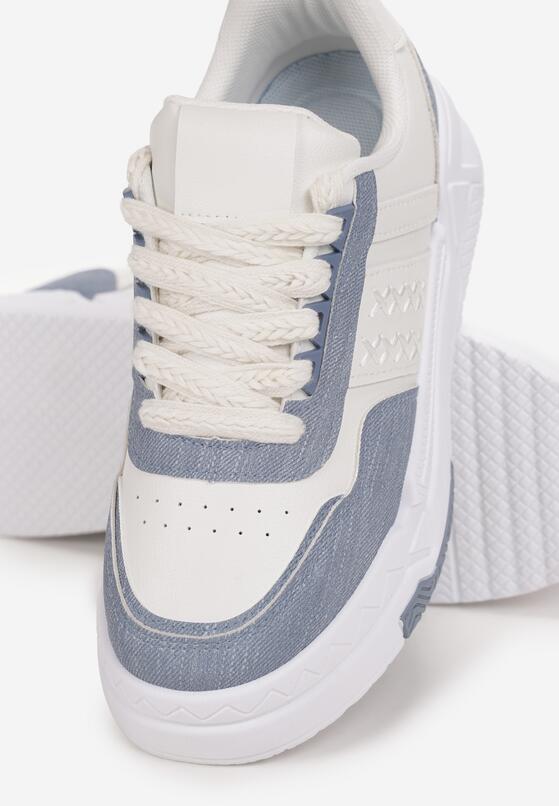 Niebieskie Sneakersy na Grubej Podeszwie z Przeszyciami Kamiya 5