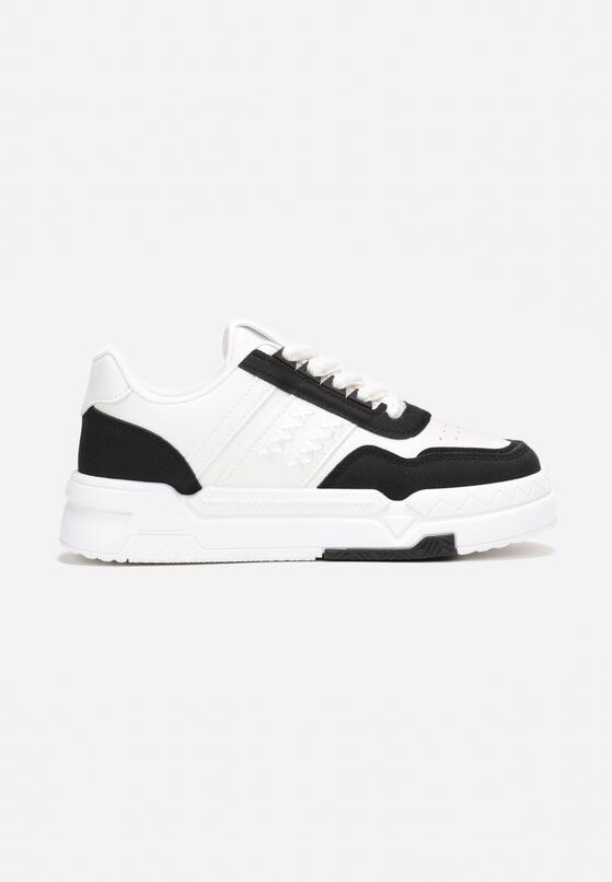 Czarne Sneakersy na Grubej Podeszwie z Przeszyciami Kamiya 3