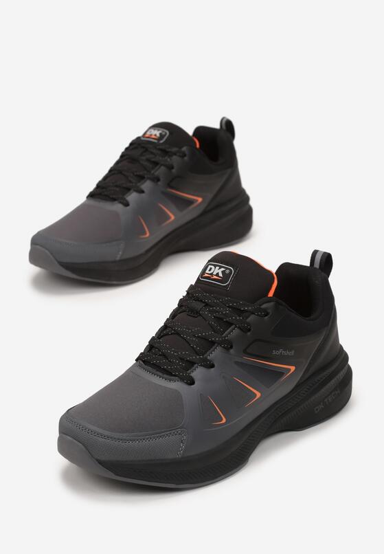 Ciemnoszare Sznurowane Buty Sportowe Soft Shell Irushe 2