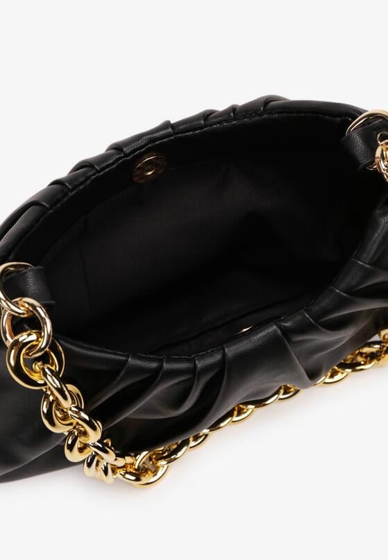 Czarna Torebka Shopper z Grubym Łańcuchem Azrave 3