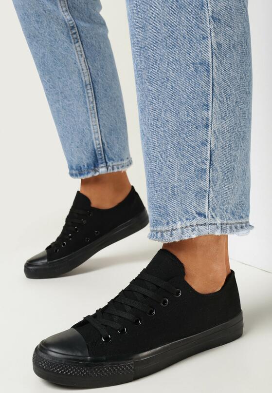 Czarne Trampki Przed Kostkę Fenaye 1