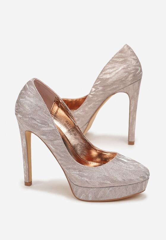 Pantofi stiletto Culoarea șampaniei 4