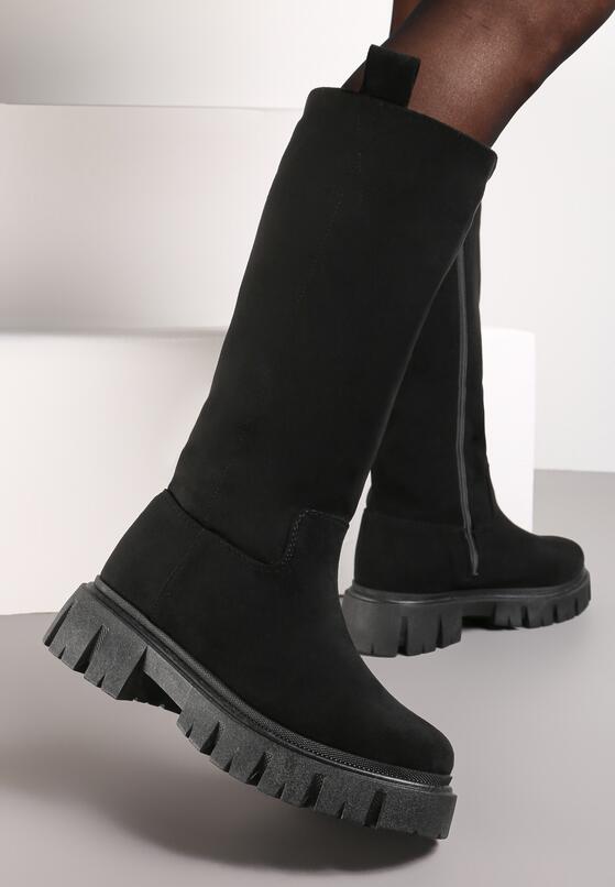 Czarne Kozaki na Platformie Sapedi 2