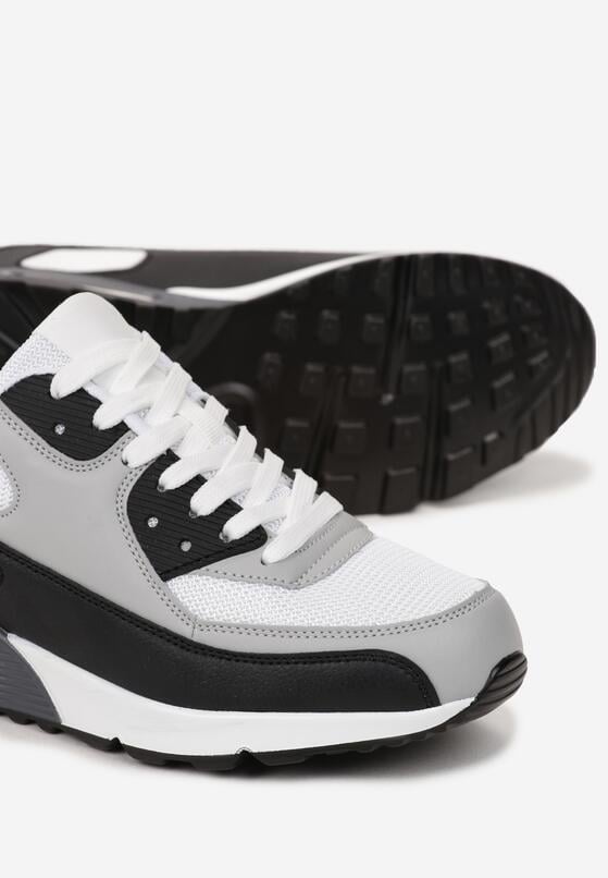 Czarno-Szare Sneakersy na Grubej Podeszwie z Wstawką Denni 5