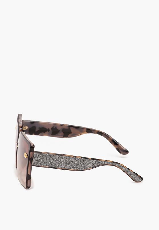 Czarno-Srebrne Kwadratowe Okulary Przeciwsłoneczne Retro Steline 2