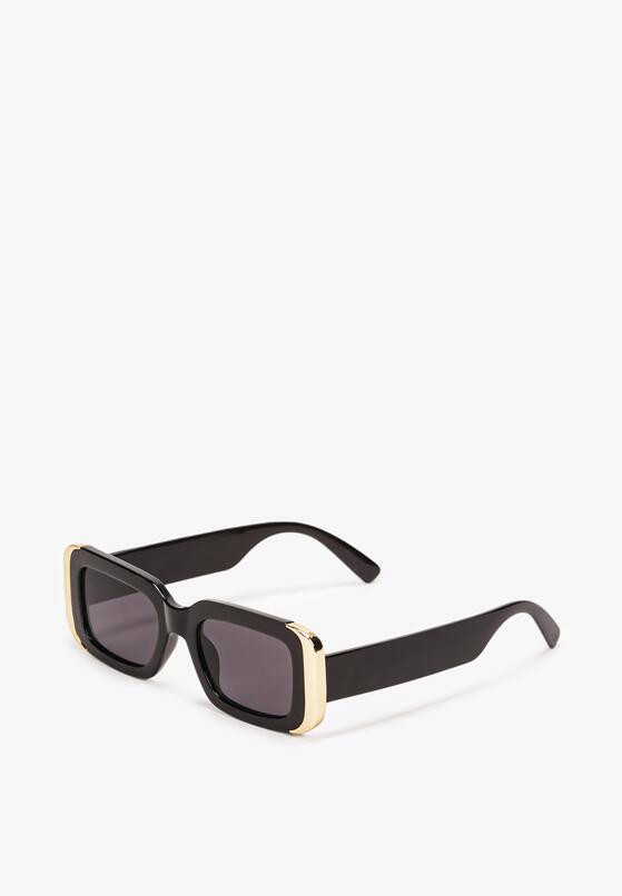 Czarne Okulary z Grubymi Oprawkami w Retro Stylu Isonitte 1