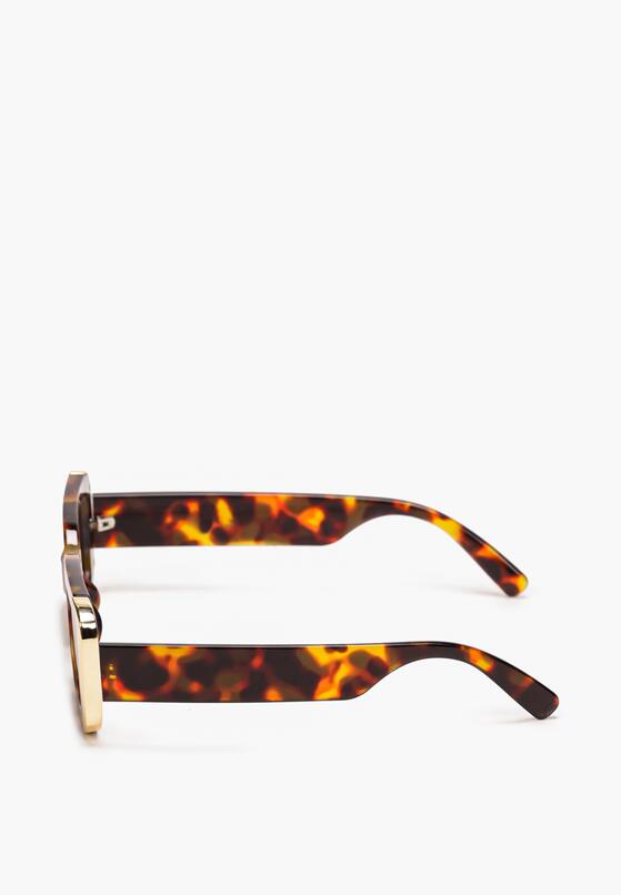 Brązowe Okulary z Grubymi Oprawkami w Retro Stylu Isonitte 2